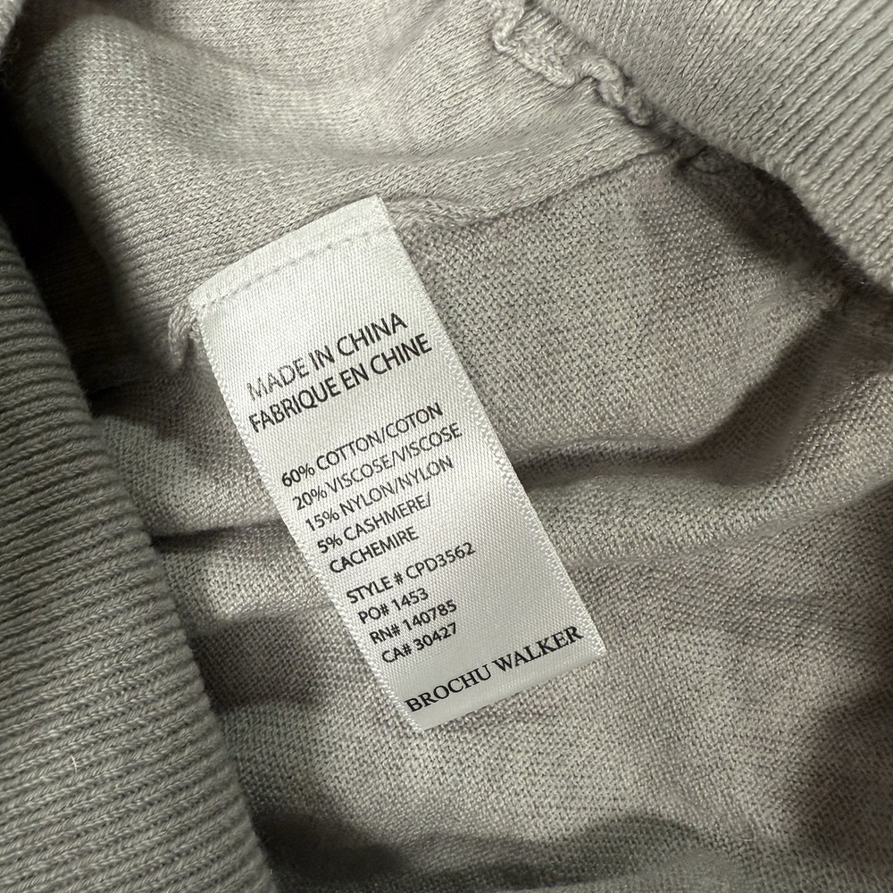 Brochu Walker NWT Drape Sweater Oyster Gray Women's Size Large $488 - Picture 8 of 10